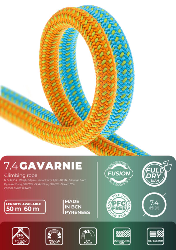 Fixe – Cuerda GAVARNIE 7,4 mm Pack 2