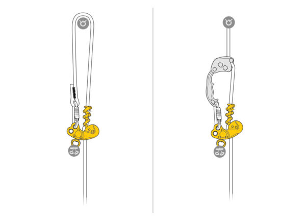 Petzl ZIGZAG PLUS - Prusik mecánico con eslabón giratorio para poda