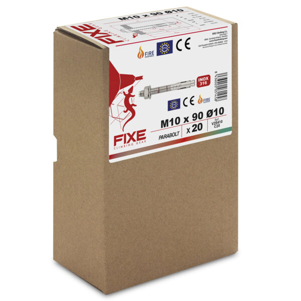 Fixe - Parabolt 316L M10x90mm Pack 20uni.