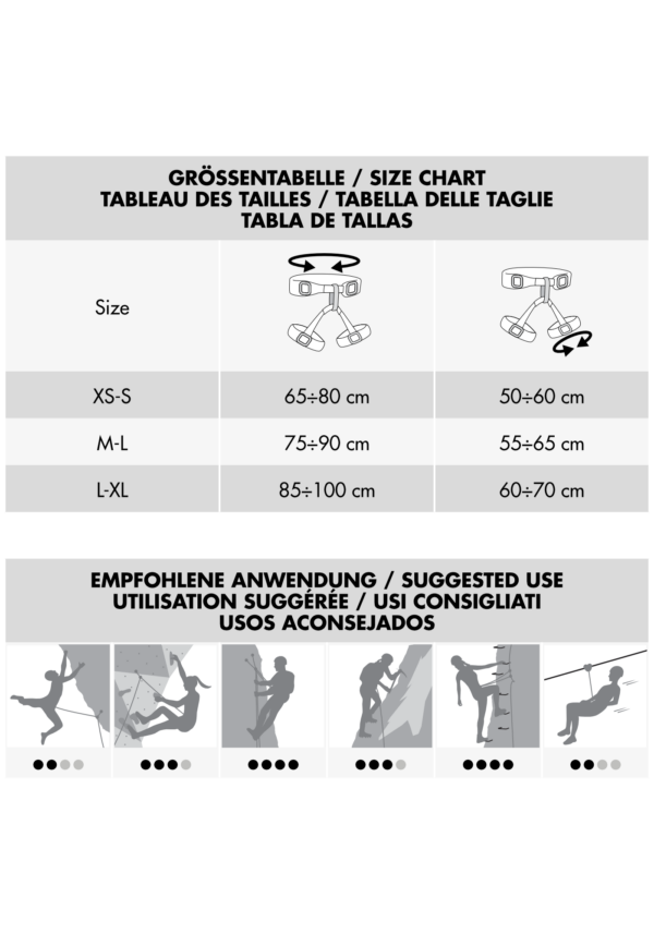 Detalles del arnés SKYLOTEC ASCENT